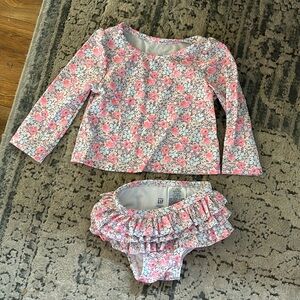 Never worn rash guard bikini